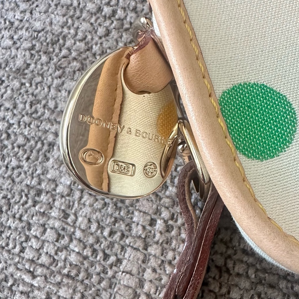 Dooney & Bourke White Polka Dot Wristlet - Picture 8 of 10